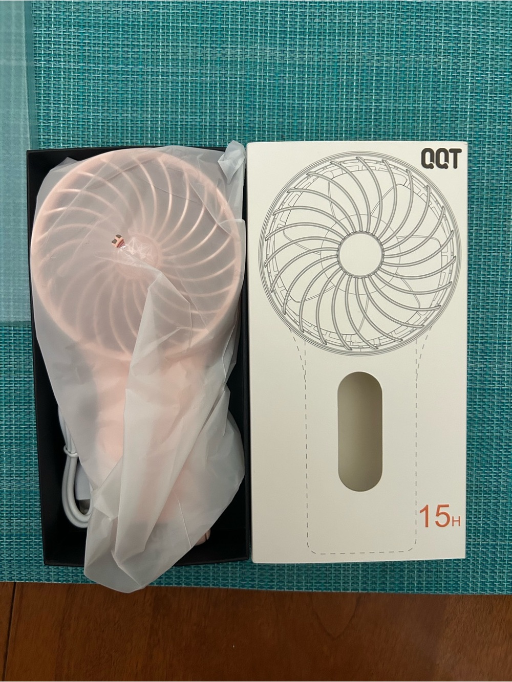 Portable Handheld Fan - Light Pink - Picture 5 of 5